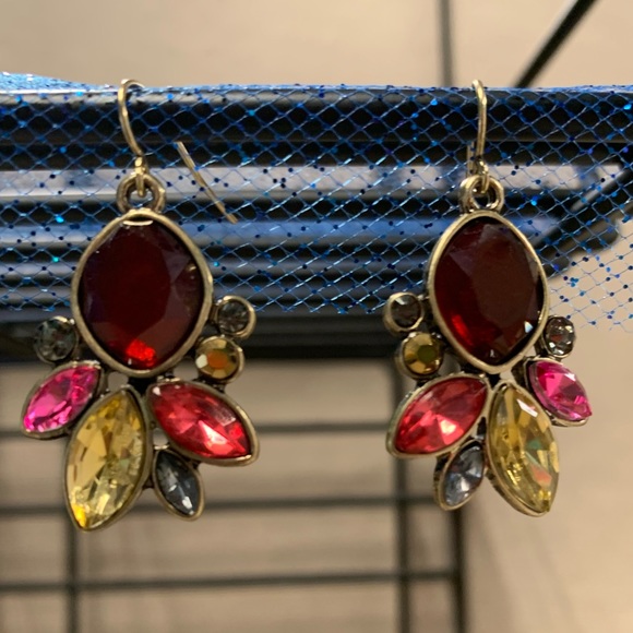 💎HPx2💎Pink & Red Floral Drop Earrings💕 - Picture 6 of 8